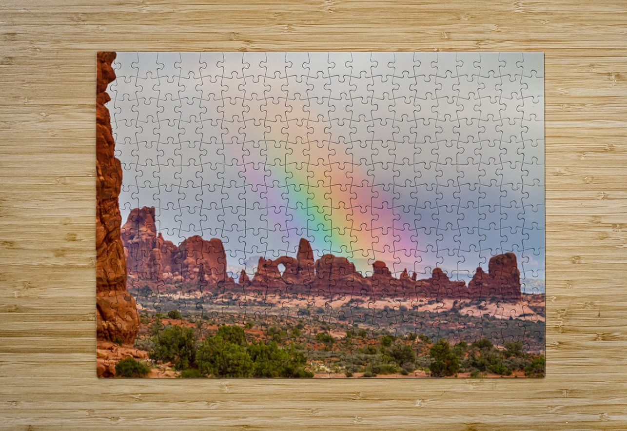A Poetic Journey   Rainbow Over Arches National Park Bo Insogna Puzzle printing