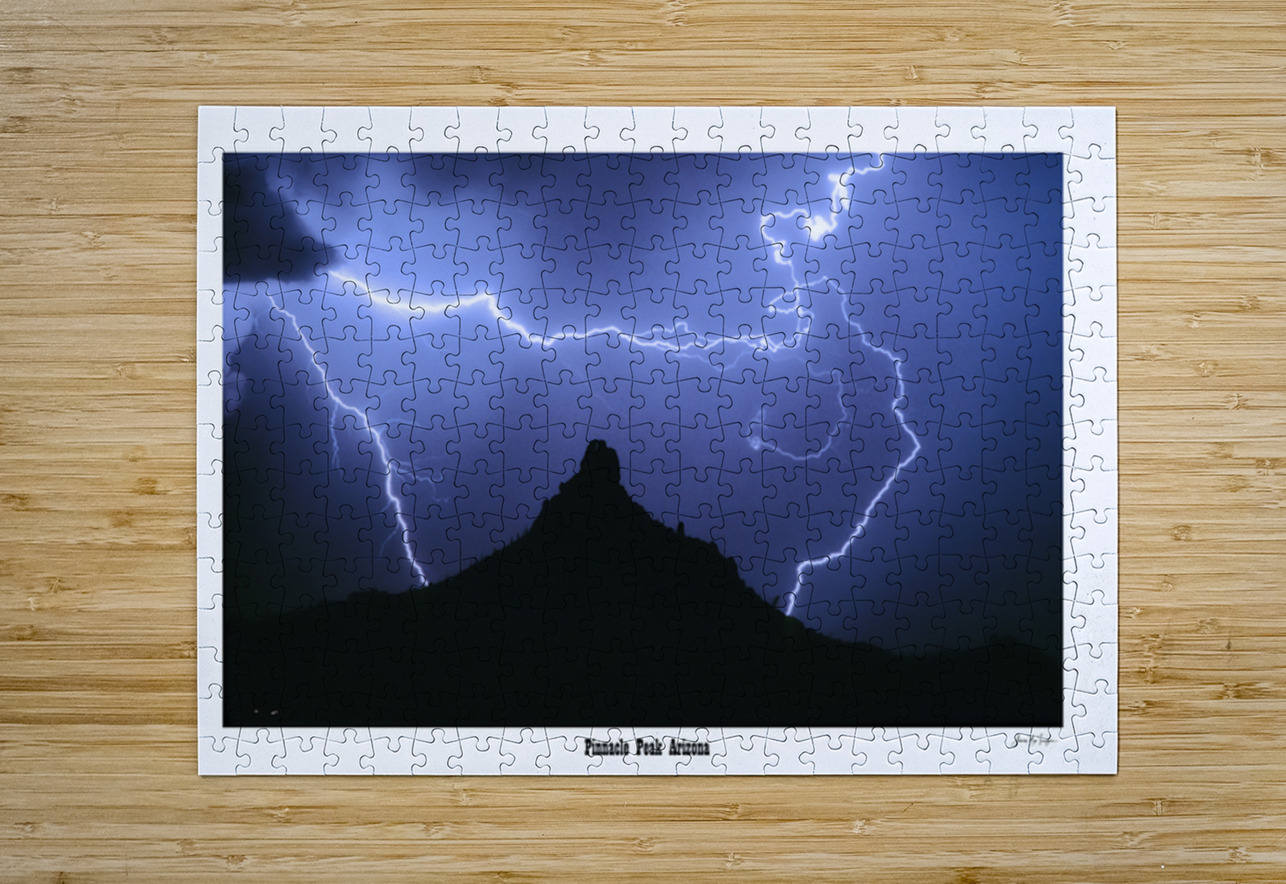 Around About Lightning over Pinnacle Peak Arizona Bo Insogna Puzzle printing