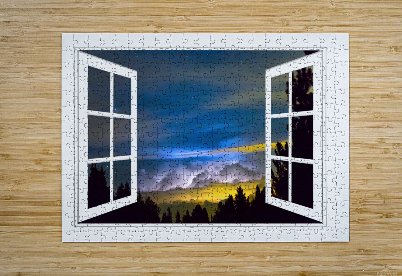 Layers Of The Night White Open Window View Bo Insogna Puzzle printing