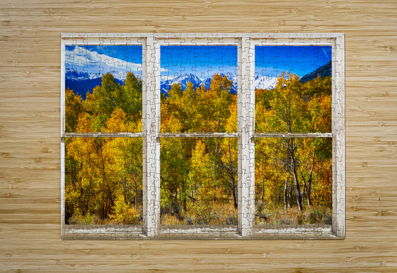 Independence Pass Autumn Colors White Barn Window Bo Insogna Puzzle printing