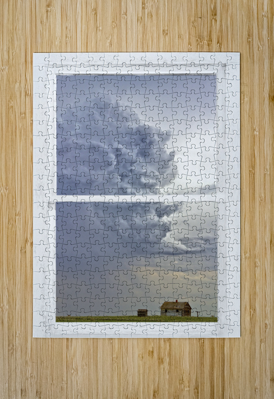Western Storm Farmhouse Window View Bo Insogna Puzzle printing