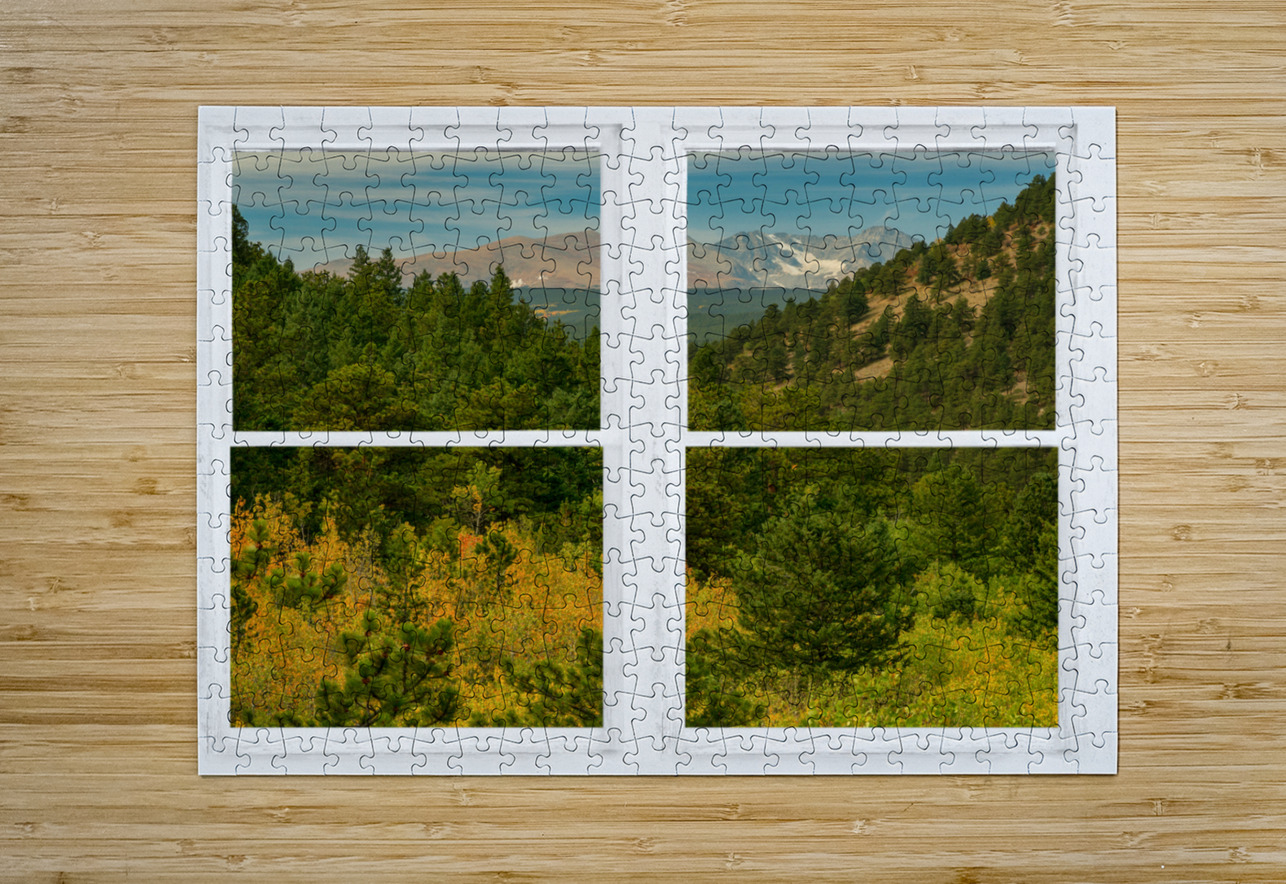 Rocky Mountain Whitewash Picture Window View Bo Insogna Puzzle printing