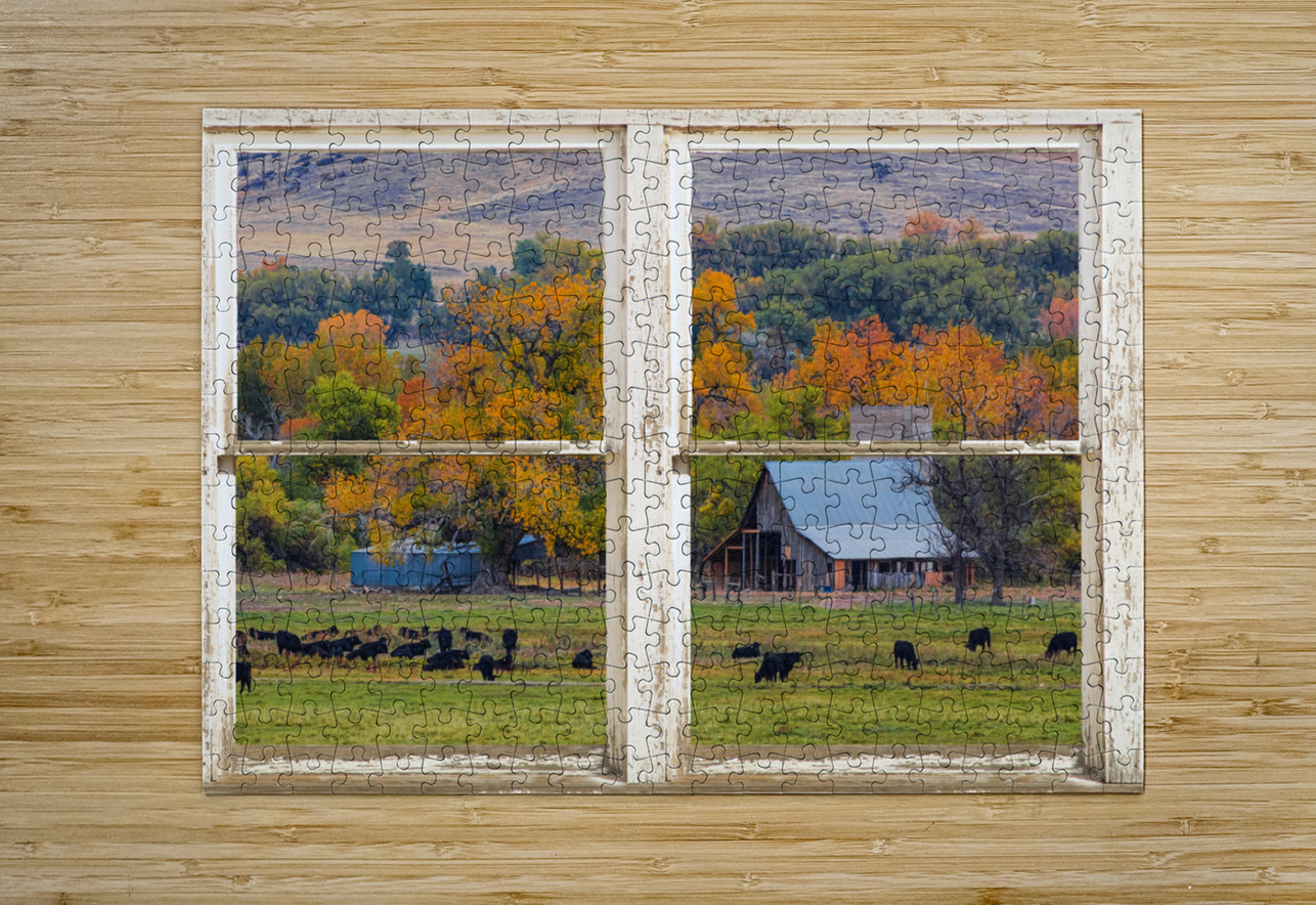 Pretty Colorful Country Rustic Window Frame Bo Insogna Puzzle printing