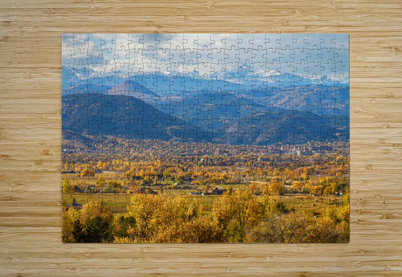 Boulder Colorado Autumn Scenic View  Impression métal HD avec cadre flottant sur le dos