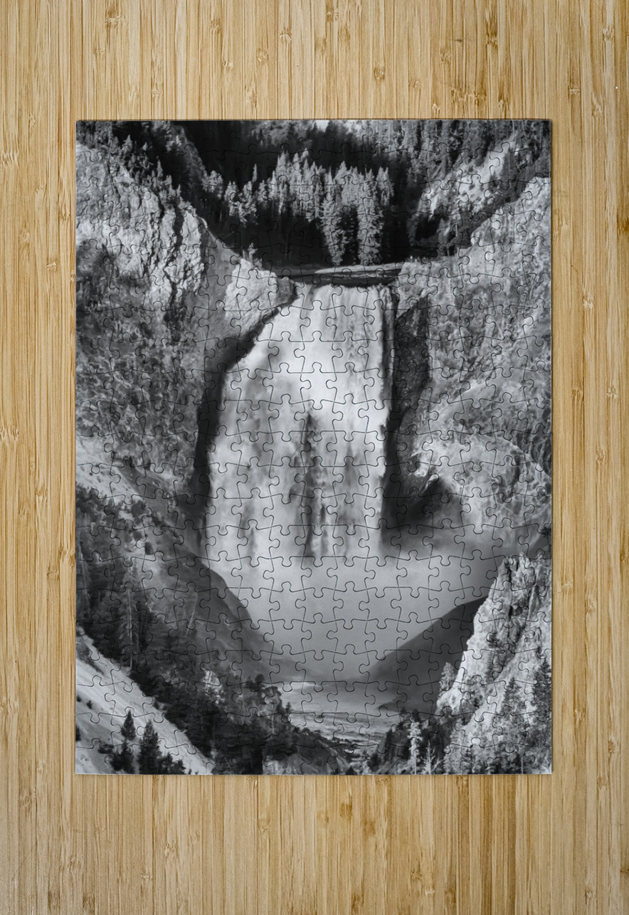 Upper Yellowstone Falls Black White Bo Insogna Puzzle printing