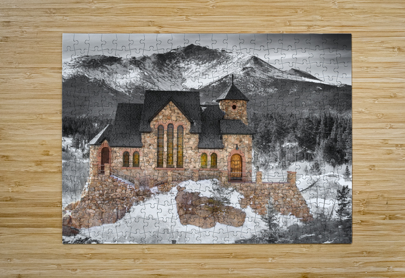 Chapel on the Rock BW Selective Bo Insogna Puzzle printing