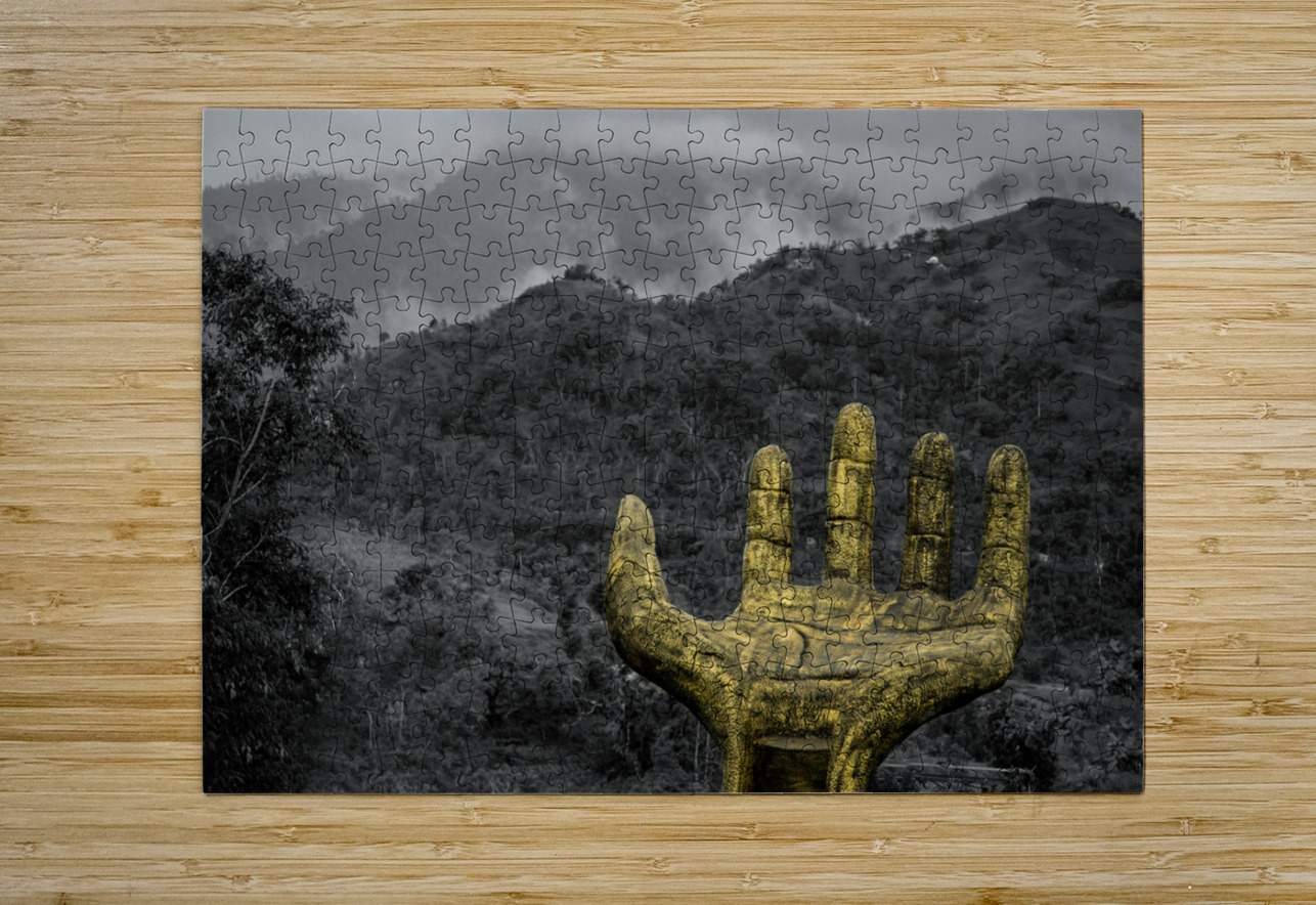 Golden Hand Sirao  HD Metal print with Floating Frame on Back