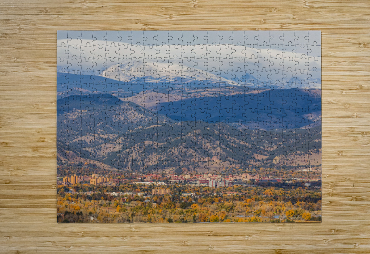 University of Colorado Boulder Autumn West View  HD Metal print with Floating Frame on Back