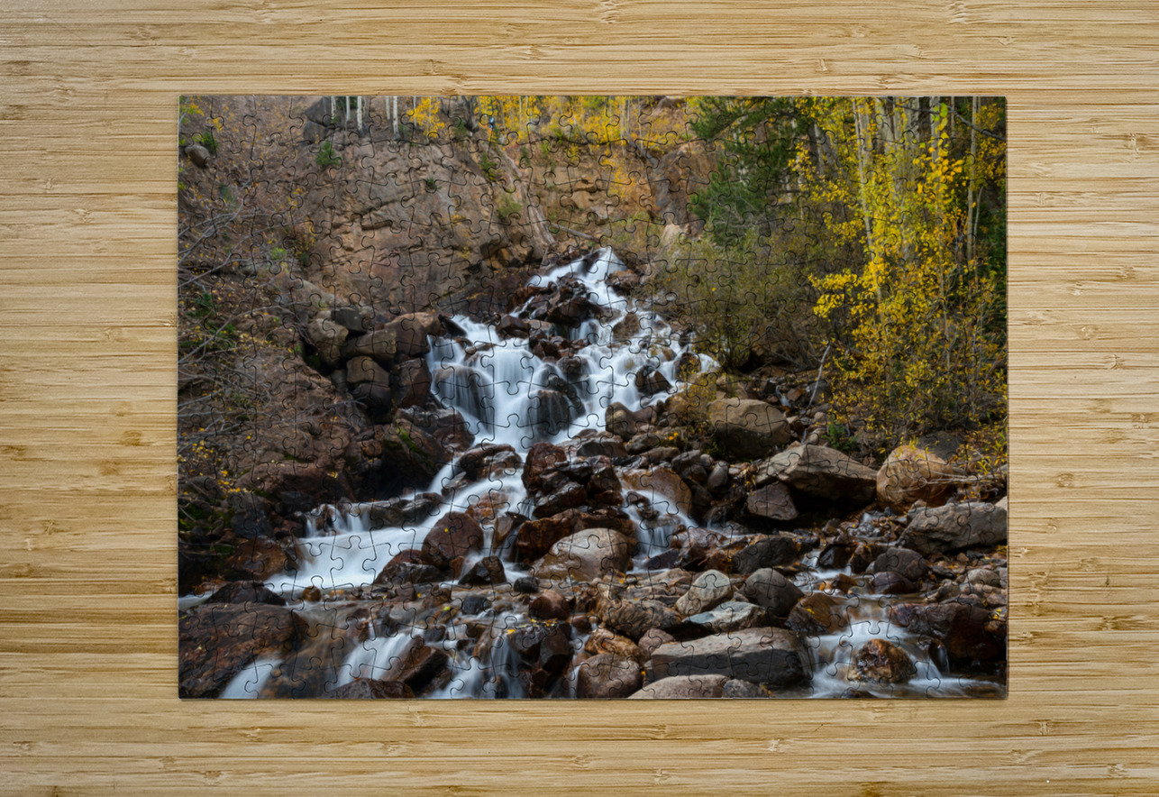 Autumn Guanella Pass Waterfall Bo Insogna Puzzle printing