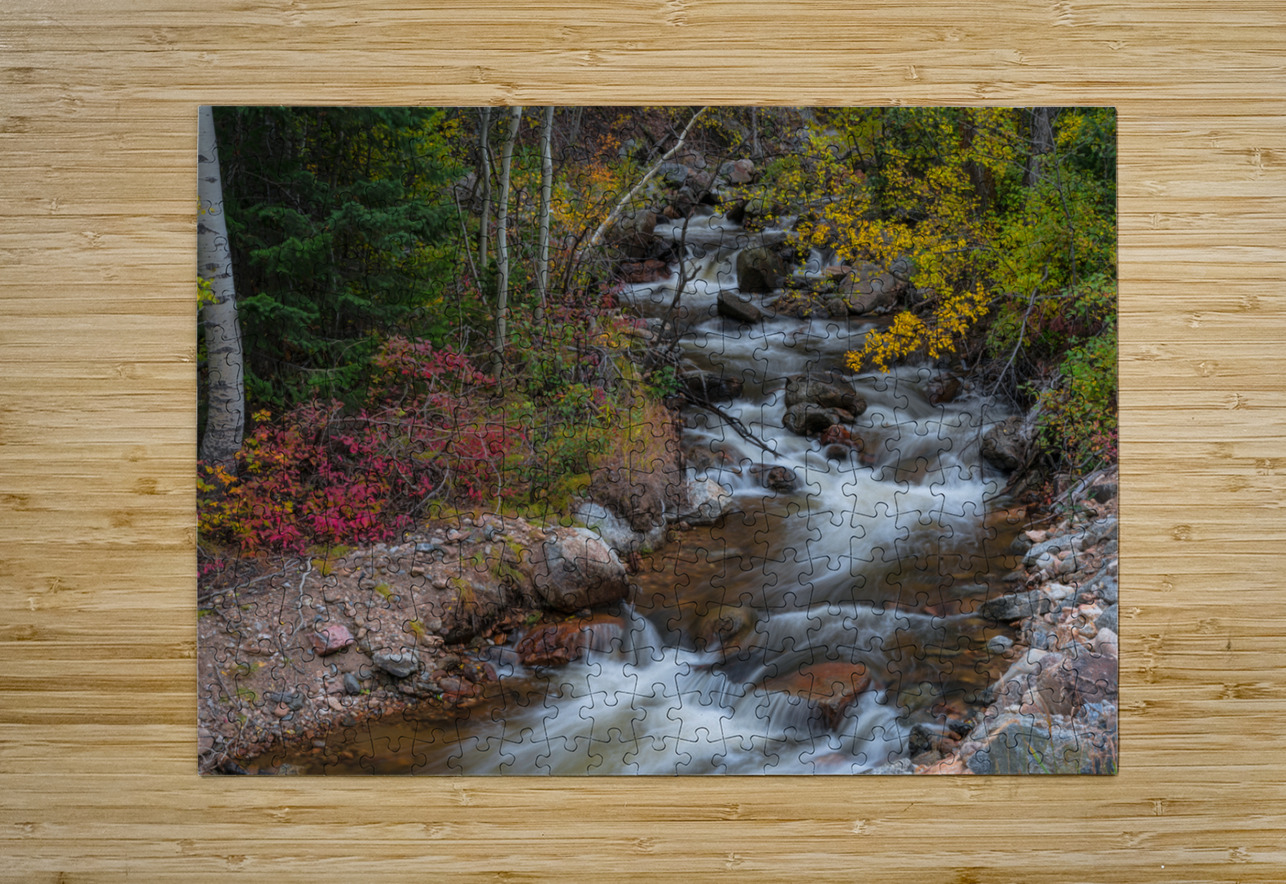Color Streaming  HD Metal print with Floating Frame on Back