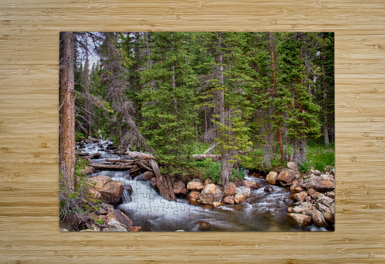 Colorado Rocky Mountain Forest Stream Bo Insogna Puzzle printing
