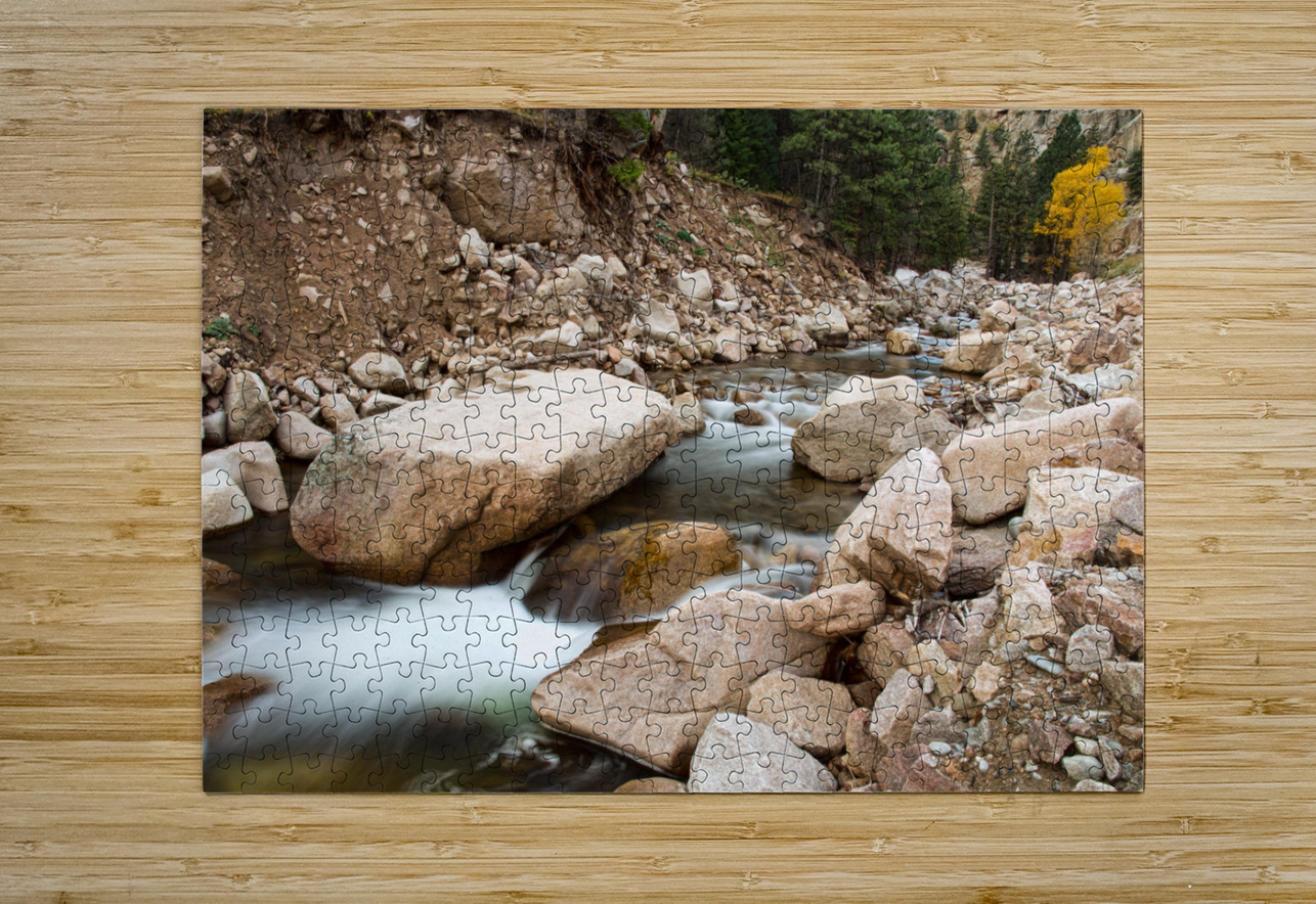 South St Vrain Canyon Autumn View  HD Metal print with Floating Frame on Back