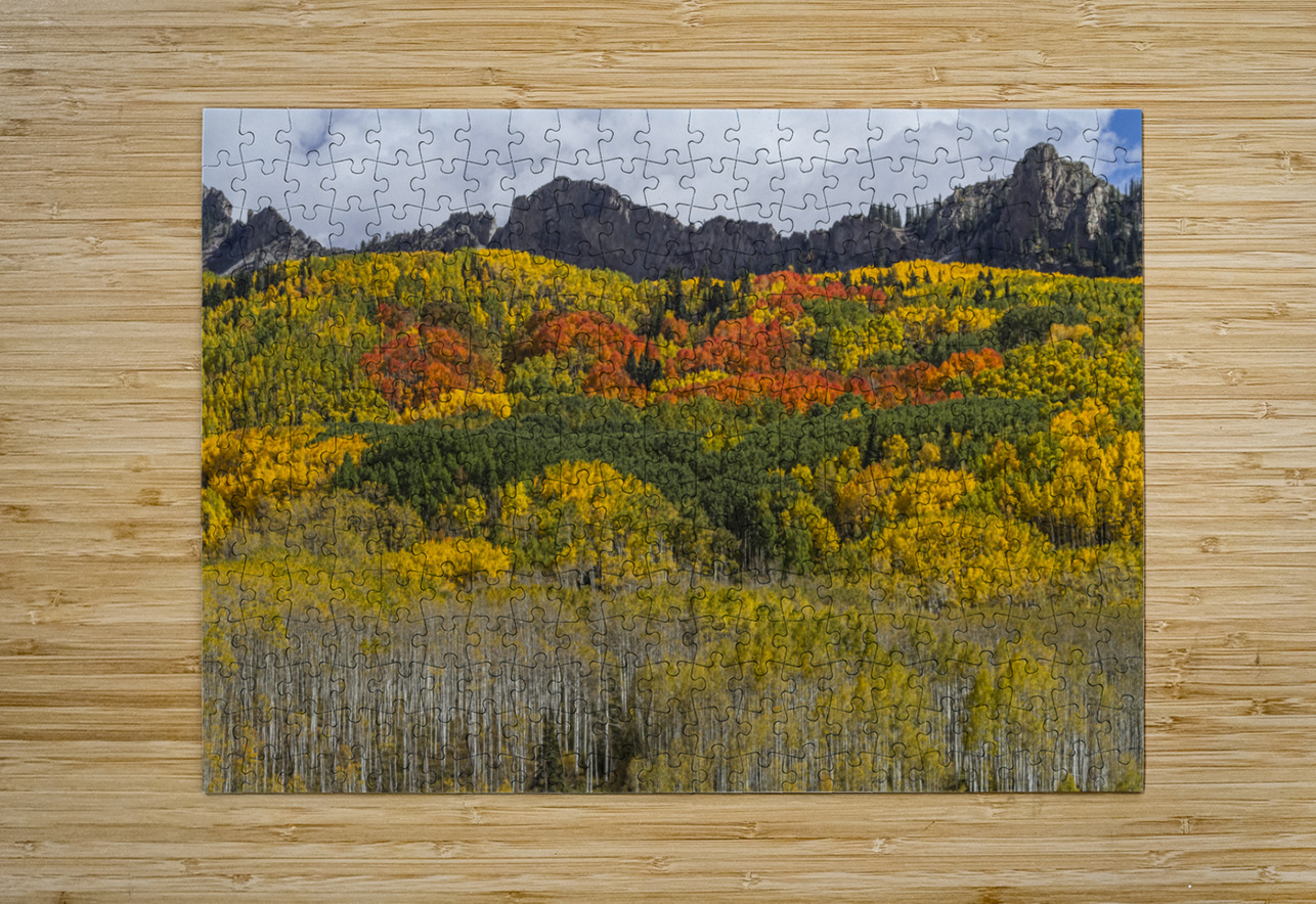 Colorado Kebler Pass Fall Foliage  Impression métal HD avec cadre flottant sur le dos