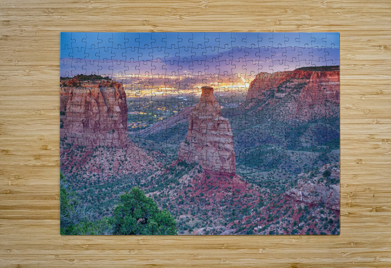 Colorado National  Monument City Lights Bo Insogna Puzzle printing