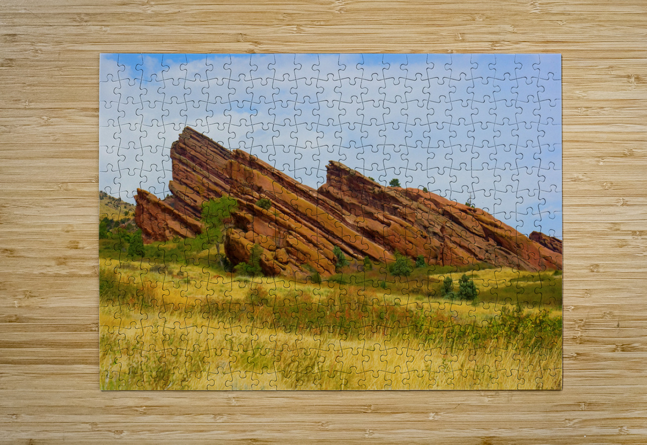 Red Rocks Morrison Colorado  HD Metal print with Floating Frame on Back