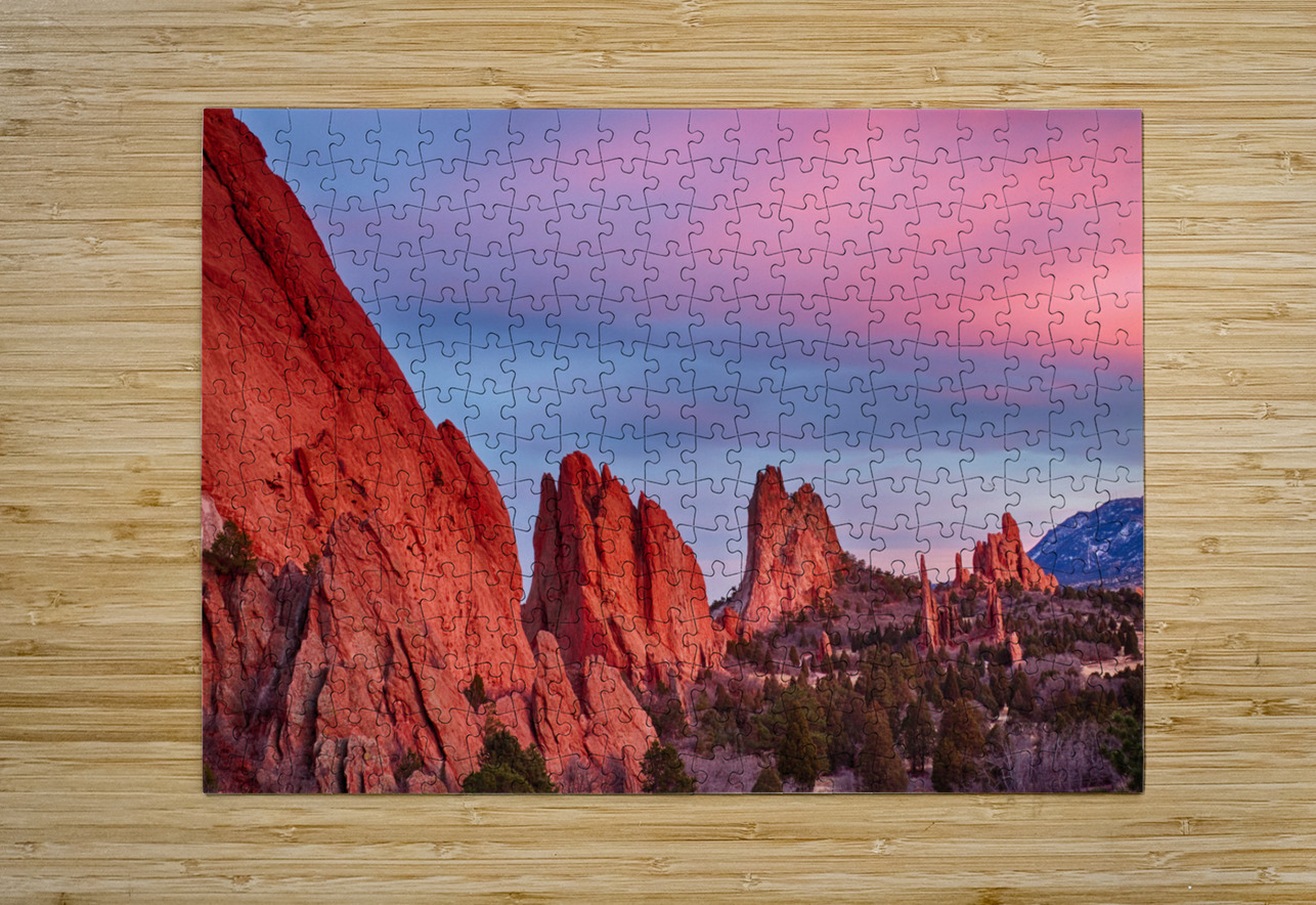 Garden of the Gods Sunset View 2  HD Metal print with Floating Frame on Back