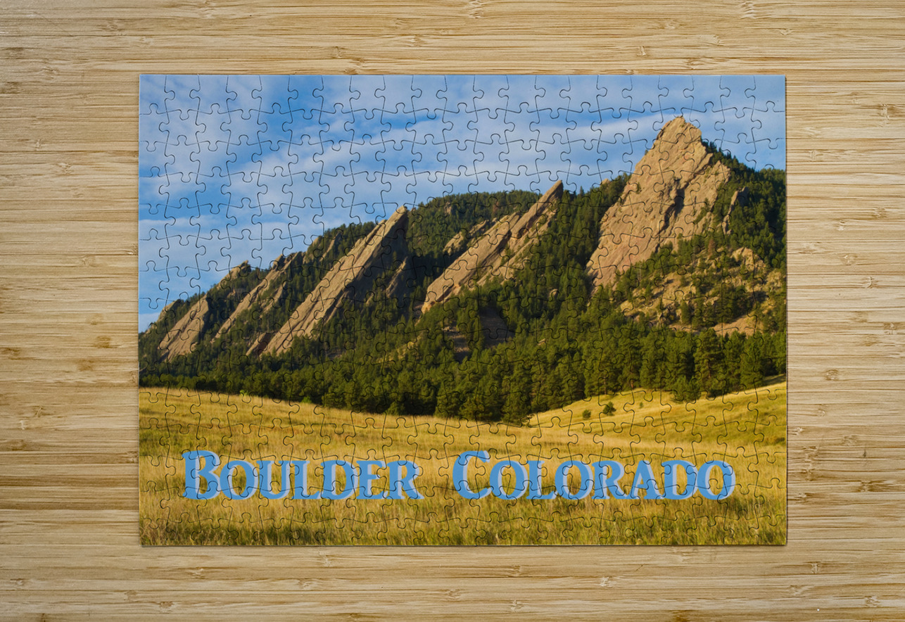 Flatirons Boulder Colorado Poster Bo Insogna Puzzle printing
