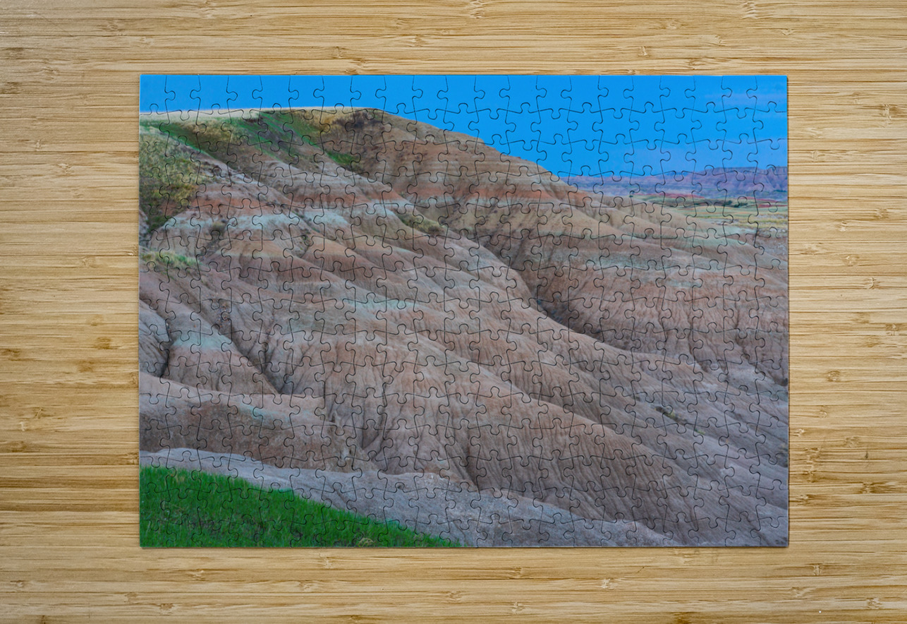 South Dakota Badlands Colorful Cracks and Textures in Springtime Bo Insogna Puzzle printing