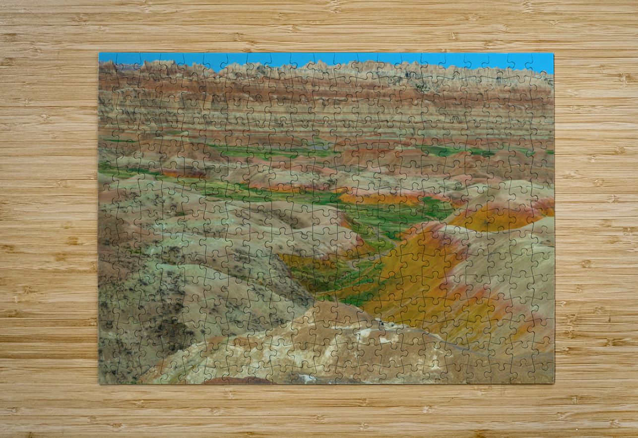 Vibrant Captivating Nature Landscape of Colorful Badlands Bo Insogna Puzzle printing