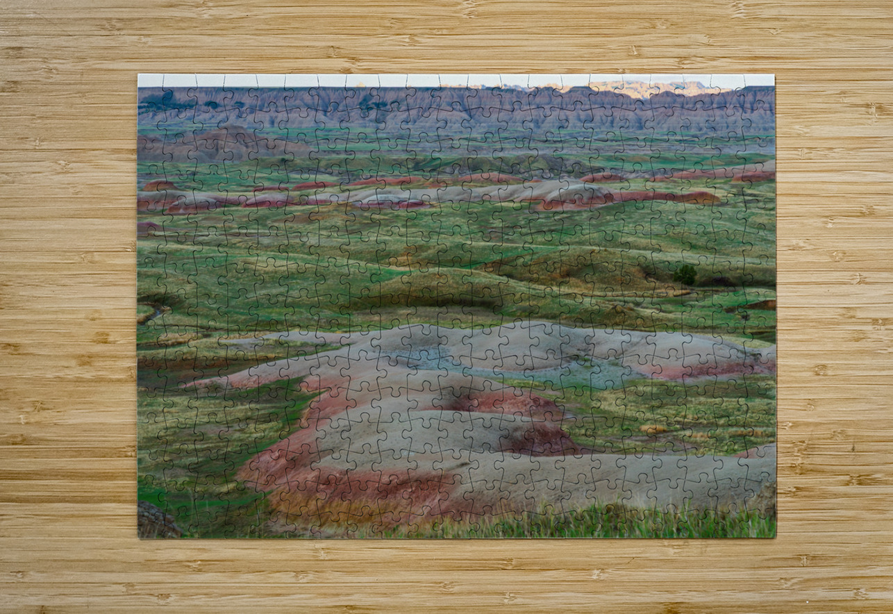 South Dakota Badlands Grasslands Embrace Majestic Canyon Buttes Bo Insogna Puzzle printing