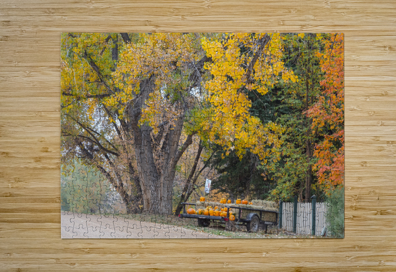Autumns Bounty - A Country Road Market Bo Insogna Puzzle printing