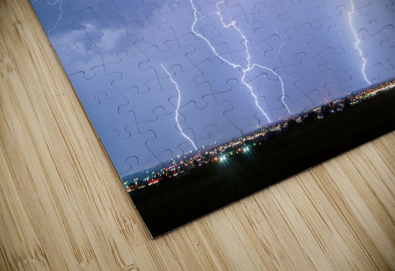 Thunderstorm and Lightning Striking Firestone Colorado 1 Bo Insogna Puzzle