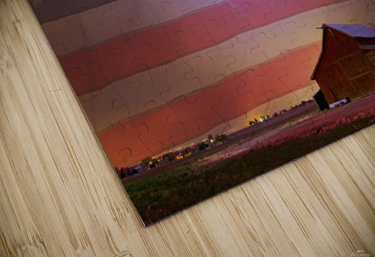 American Country Storm HD Sublimation Metal print