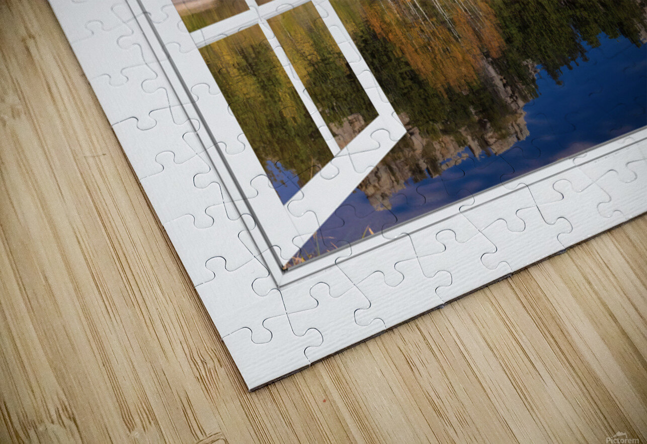 Peaceful Colorful Lakeside White Open Window View Bo Insogna Puzzle