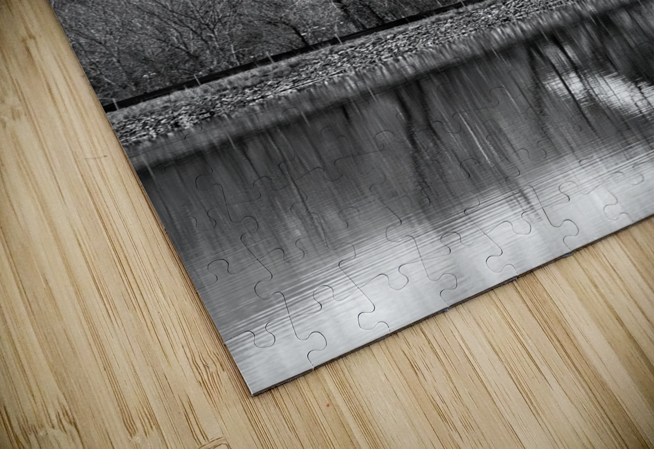 St Vrain Ponds Longs Peak View In Black and White Bo Insogna Puzzle