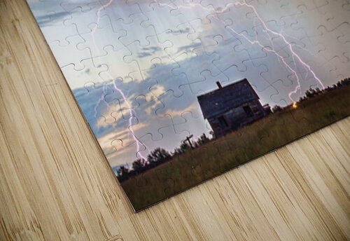 Pink Lightning Storm Multiple Strikes Prairie Farmhouse Bo Insogna puzzle