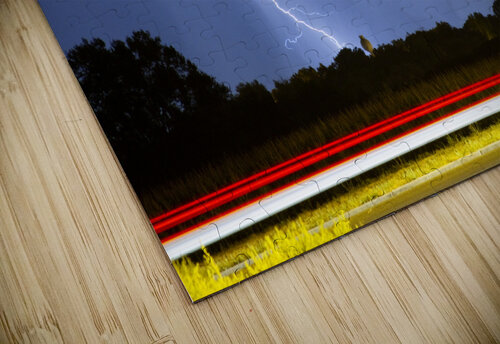 Lightning Storm Red White Blue jigsaw puzzle