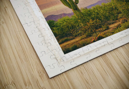 Southwest Desert Sunset View White Window Bo Insogna puzzle