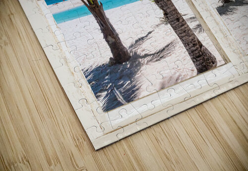 Tropical Island Rustic Window View jigsaw puzzle