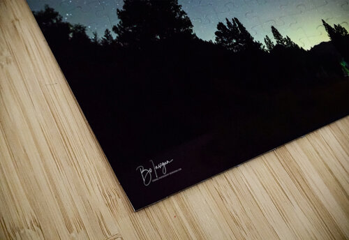 Milky Way and Perseid Meteor Over Colorado Rockies Poudre Canyon Bo Insogna puzzle