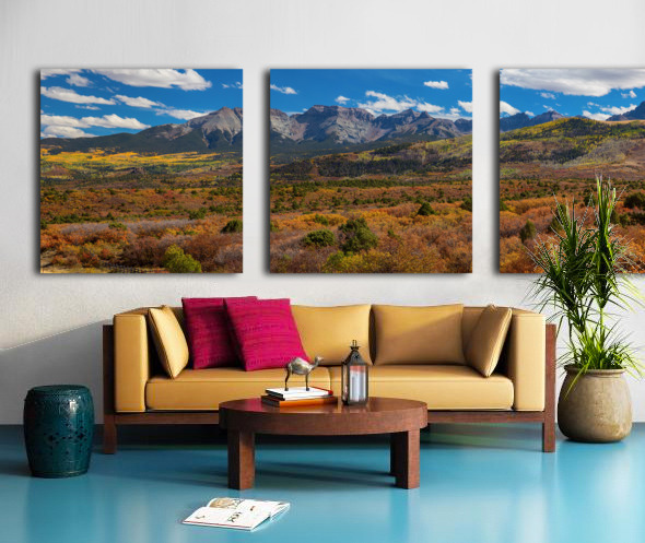SW Autumn Colorado Rocky Mountains Panoramic Toile Multi-Panneaux