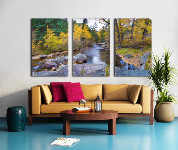 Colorado Autumn Creek Happy Place Panoramic Split Canvas print