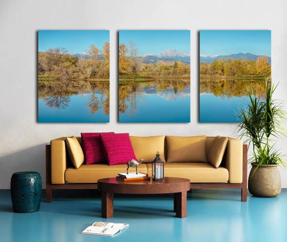Autumn CO Twin Peaks Golden Ponds Reflections Split Canvas print