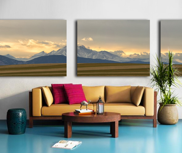 Twin Peaks Panorama View Agriculture Plains Split Canvas print