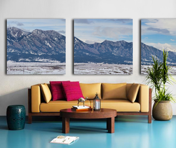 Flatirons Longs Peak Rocky Mountain Panorama Split Canvas print