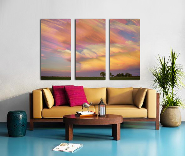 Pastel Painted Big Country Sky Split Canvas print