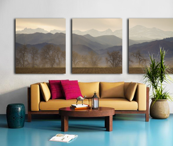 Boulder County Colorado Layers Panorama Split Canvas print