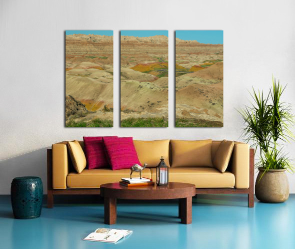 Discover the Vibrant Beauty and Rich Fossils of Badlands Nationa Split Canvas print