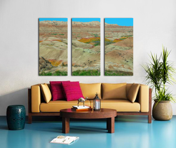 Discover the Vibrant Beauty of Badlands National Park SD Split Canvas print