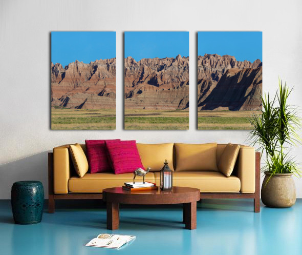 Breathtaking Panoramic Views - Badlands National Park   Split Canvas print