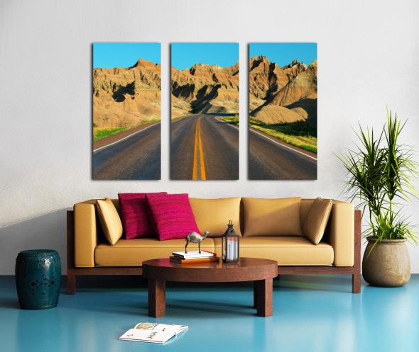 Majestic Badlands of South Dakota - A Scenic Drive of Natural Beauty Split Canvas print