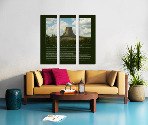 Rising Stars: The Legend of the Seven Sisters and Devils Tower Split Canvas print