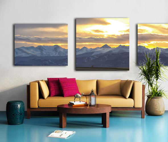 Colorado Front Range Panorama Gold Impression sur toile