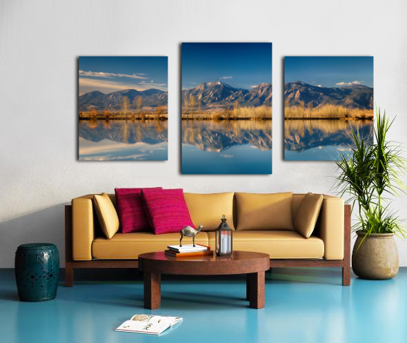 Boulder Colorado Rocky Mountains Flatirons Reflections Canvas print