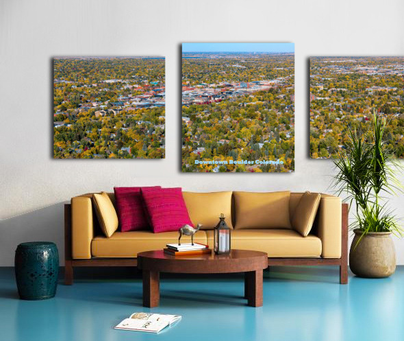 Downtown Boulder Colorado Autumn Season Panoramic Poster Canvas print