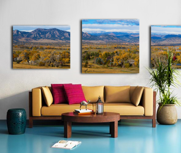 Beautiful Boulder Colorado Autumn Panoramic Canvas print